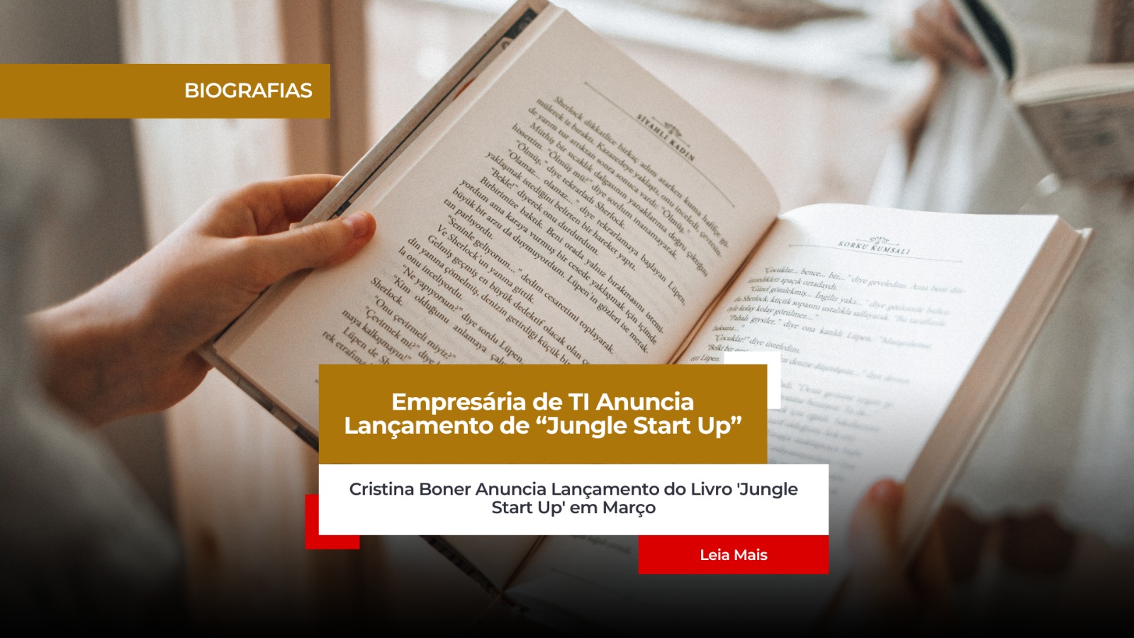 Cristina Boner Anuncia Lançamento do Livro 'Jungle Start Up' em Março