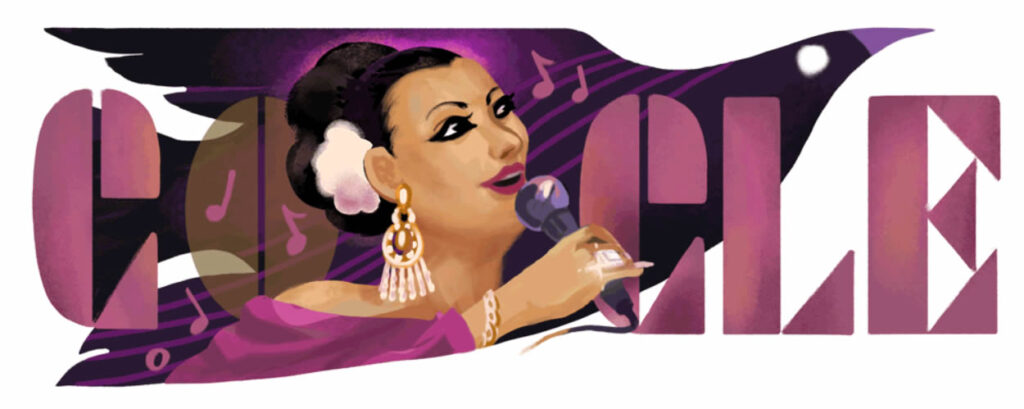 Googl Doodle 92º aniversário Lola Beltrán