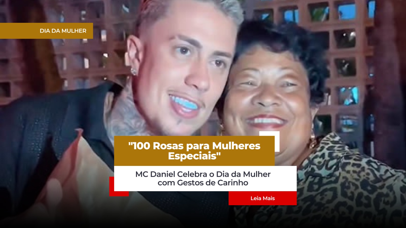 Mc Daniel entrega flores no Dia das Mulheres